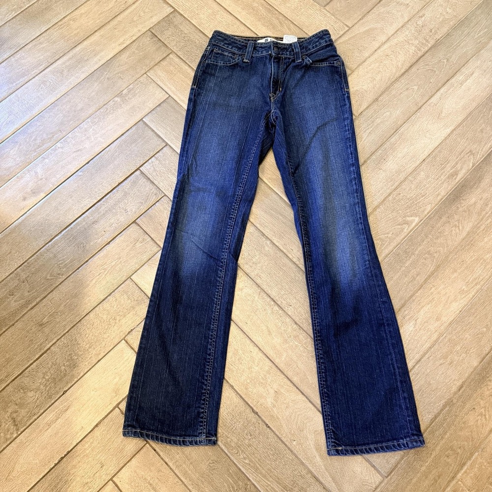 VTG Gap 1969 Jeans Womens 4 Tall Dark Wash Blue Original Boot Cut Stretch Denim